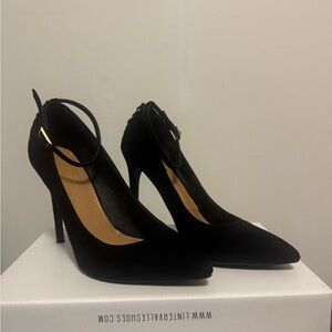 Black Suede Stiletto Heels